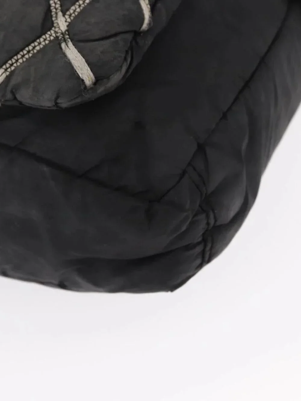 CHANEL Shoulder Bag Nylon Black CC Auth bs32635